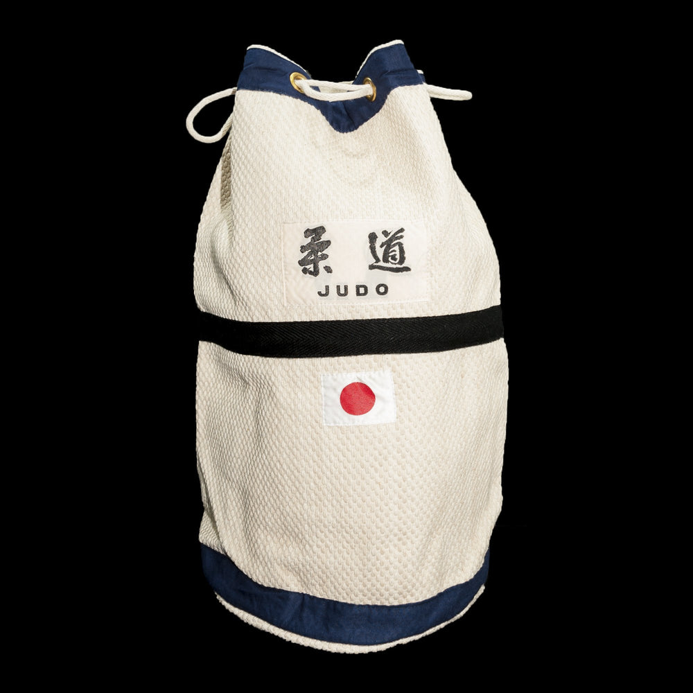 Sashiko Judo Bag White Rice Grain Pattern Japanese Flag